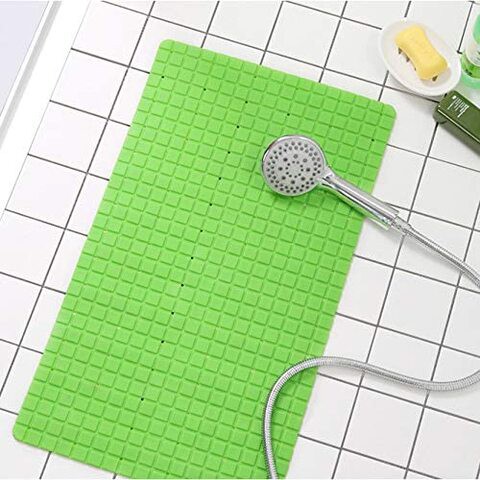 Non Slip Shower Mat Lime Green 78 x 35 cm