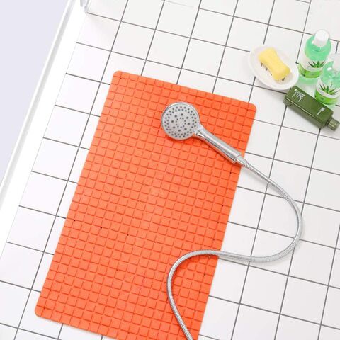 Non Slip Shower Mat Orange 78 x 35 cm