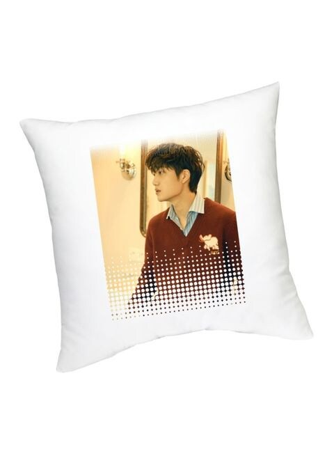 FMstyles Exo Member Kai Printed Cushion White/Beige/Brown 45 cm