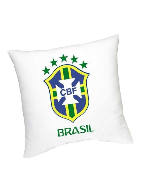 FMstyles Brasil Printed Cushion White/Green/Yellow 45 cm