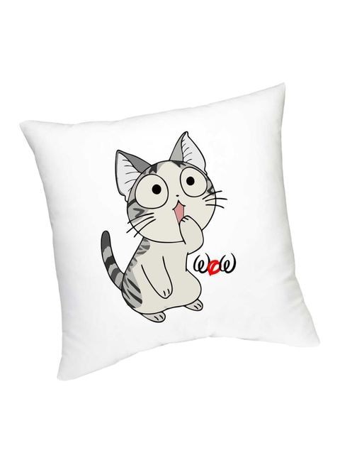 FMstyles Wow Printed Cushion White/Grey/Black 45 cm