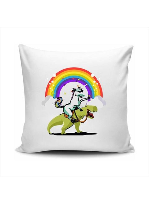 FMstyles Unicorn Riding Trex Party Dinosaur Cushion