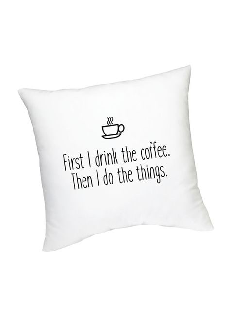 FMstyles First I Drink The Coffee Cushion