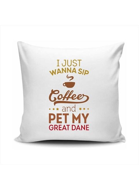 FMstyles I Just Wanna Sip Coffee Great Dane Cushion