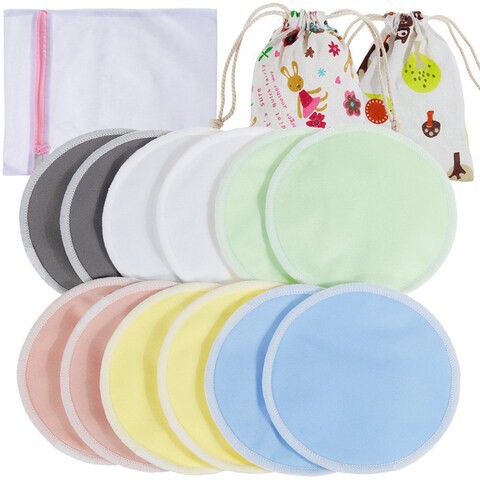 Generic-New Product Anti-Galactorrhea Pad Washable 3 Layers Bamboo Cotton Plain Emulsion Pad Used For Postpartum Mother