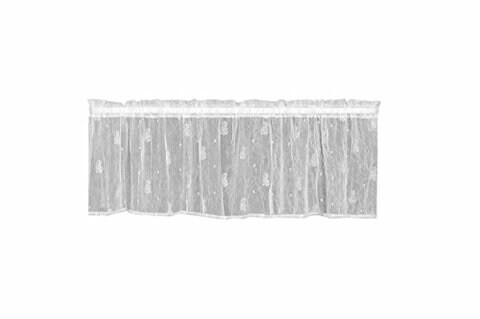 Heritage Lace Pineapple Valance, 45 By 15-Inch, White