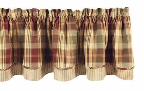 Park Designs &quot;Saffron&quot; Country Lined Layer Valance,72&quot; Wide X 16&quot; Long