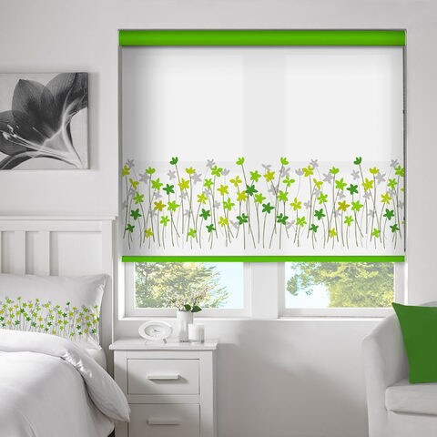 Borderflower Citrus  Translucent Roller Blinds W: 200cm H: 200cm