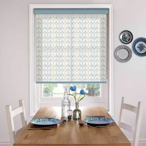 Aurora Blue Translucent Roller Blinds W: 150cm H: 200cm