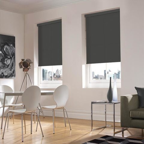 Chelsea Grey Translucent Roller Blinds W: 90cm H: 200cm