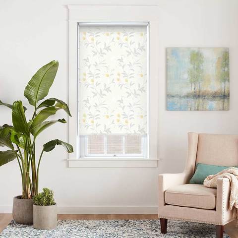 Clover White  Translucent Roller Blinds W: 150cm H: 200cm