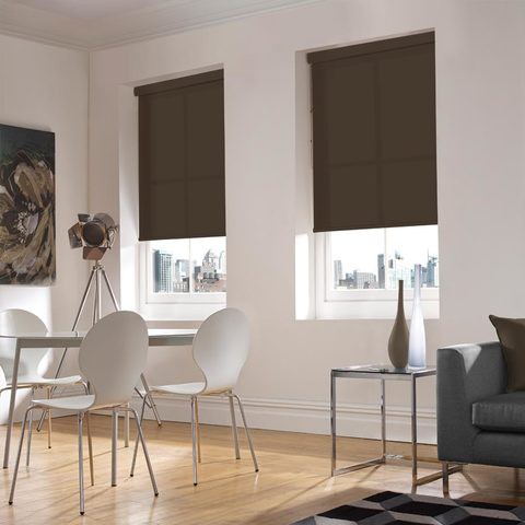 Chelsea Brown Translucent Roller Blinds W: 90cm H: 200cm