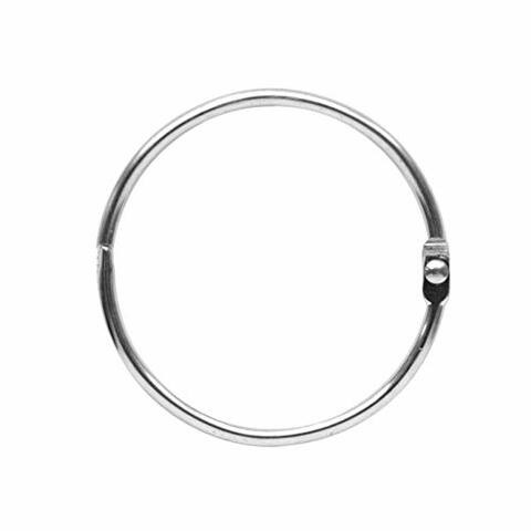 Maytex Metal Circular Shower Ring, Chrome, Set Of 12