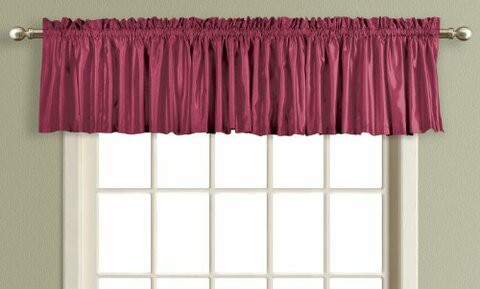 American Curtain And Home Sudbury Window Treatment Valance, 54-Inch By 16-Inch, Burgundy