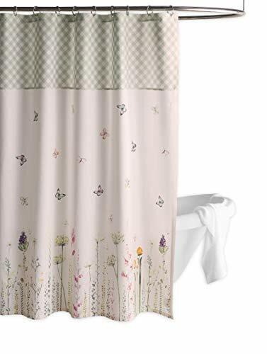 Maison D&#39; Hermine Botanical Fresh 100% Cotton Shower Curtain With 12 Button Holes (72&quot;X72&quot;)