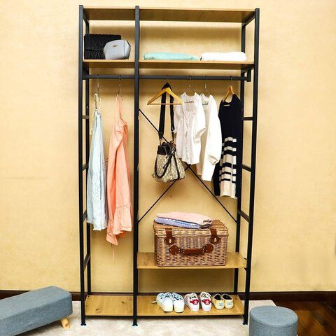 YATAI Heavy Duty Wooden Clothes Garment Rack