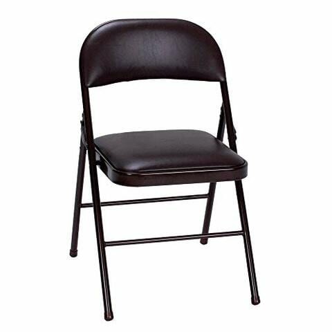 Cosco Vinyl Folding Chair, 4 Pack, Black