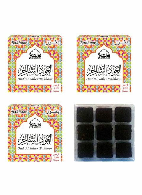 Dukhni-Pack of 3 Oud Al Saher Bakhoor - 3x18 grams