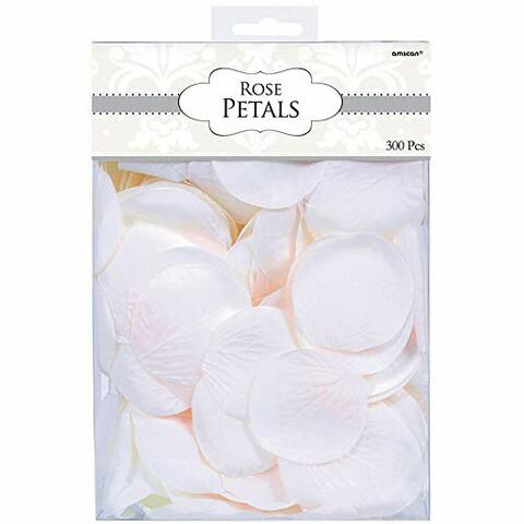 Amscan Nature&#39;s Finest Rose Flower Petals Party Decoration, White, One Size, 300ct