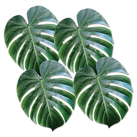 Beistle Tropical Palm Leaves, 13-Inch, 4 Count