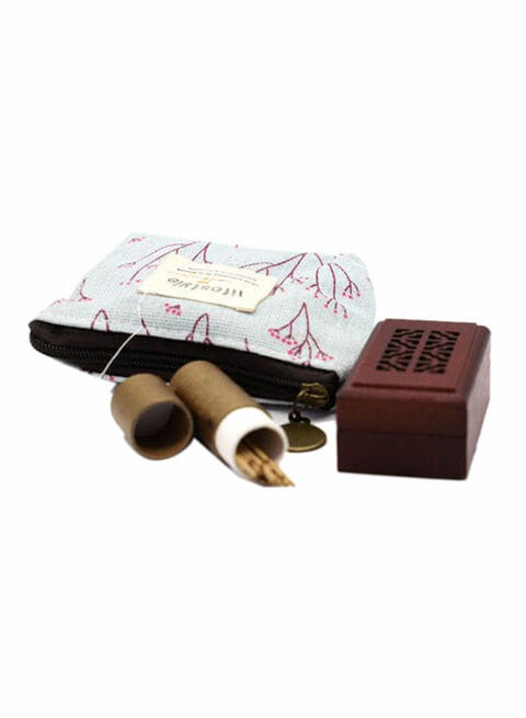 Generic 30-Piece Oud Sticks And Mini Burner Gift Set Brown 9X9Centimeter