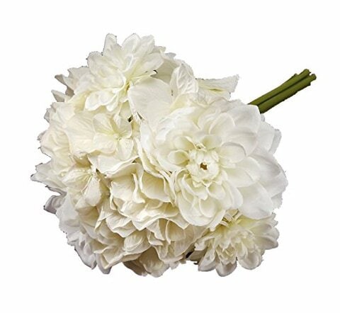 Victoria Lynn Mixed Dahlia Hydrangea Bouquet - 10 inches