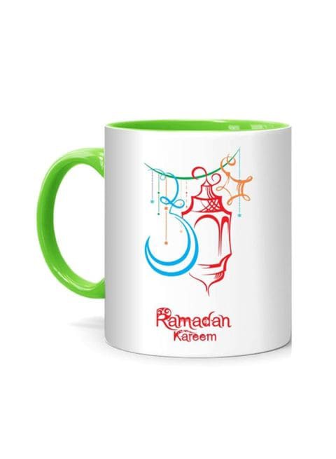 FMstyles Ramadan Kareem Desing Printed Mug White/Green 10 cm