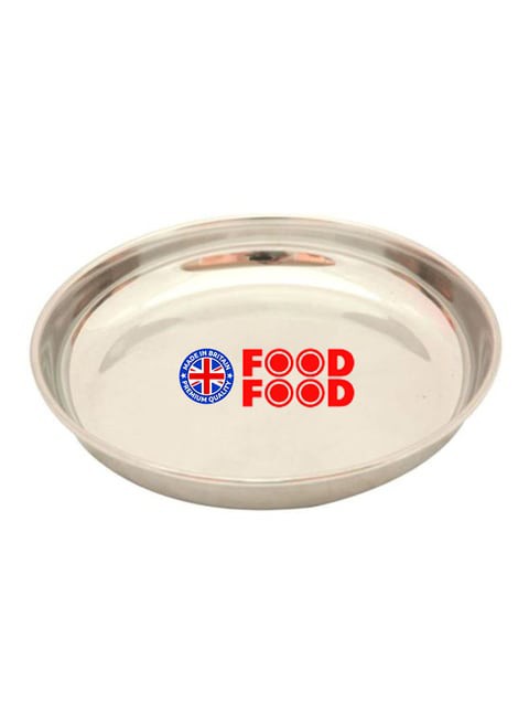 Generic Stainless Steel Rice Plate Silver 21cm