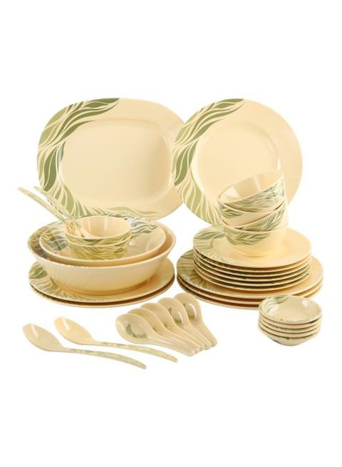 Royalford 40-Piece Thai Dinner Set Beige