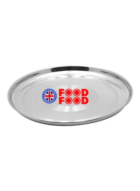 Generic Stainless Steel Dinner Plates Silver 70cm