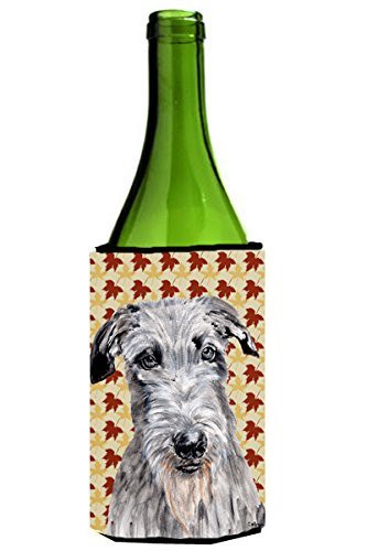 Caroline&#39;s Treasures Sc9682Literk Scottish Deerhound Fall Leaves Wine Bottle Beverage Insulator Hugger, Wine Bottle, Multicolor