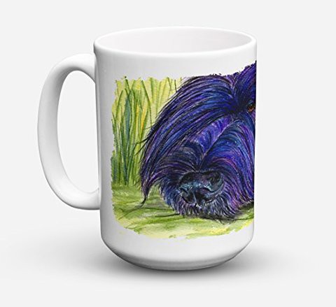 Caroline&#39;s Treasures Ss8520Cm15 Briard Dishwasher Safe Microwavable Ceramic Coffee Mug 15 Ounce, 15 Ounce, Multicolor