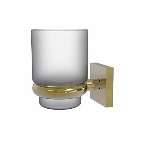 MT-66-UNL Montero Collection Wall Mounted Tumbler Holder, Unlacquered Brass