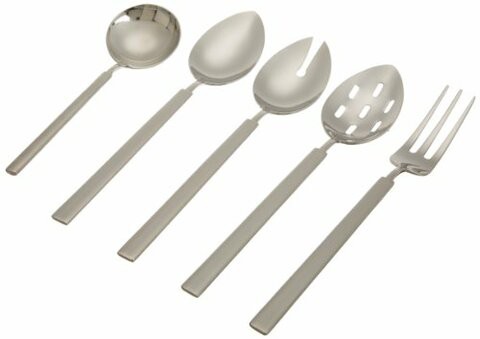 Herdmar Vintage 5-Piece Serving Set, Mirror Finish