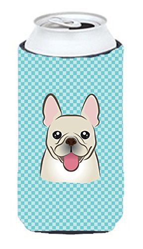 Caroline&#39;s Treasures Bb1176Tbc Checkerboard Blue French Bulldog Tall Boy Beverage Insulator Hugger, Tall Boy, Multicolor