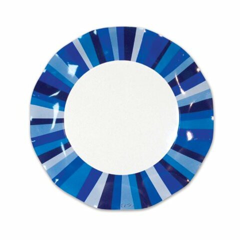 Beistle 10-Pack 8.25-Inch Plates, Small, Blue Stripe