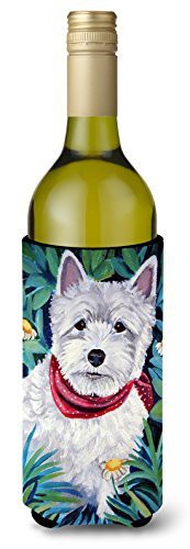 Caroline&#39;s Treasures 7066Literk Westie Wine Bottle Beverage Insulator Beverage Insulator Hugger, Wine Bottle, Multicolor