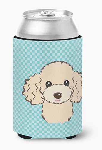 Caroline&#39;s Treasures Bb1196Cc Checkerboard Blue Poodle Can Or Bottle Hugger, Can Hugger, Multicolor