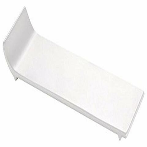 CAC China Sunrise Square New Bone White Porcelain Rectangular Long Flat Tray, 12 by 3-3/4 by 1-1/4-Inch, 12-Pack