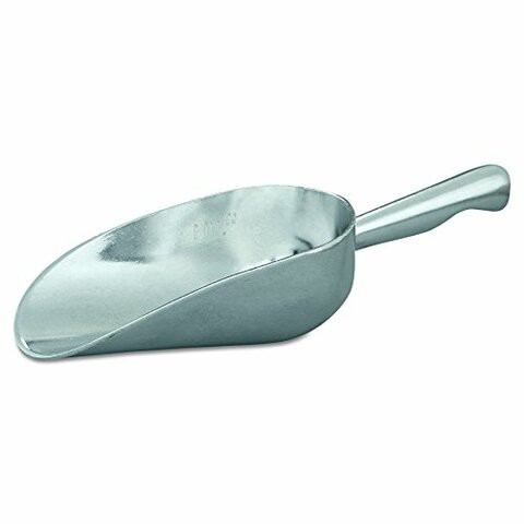 Adcraft ALS-5 5 oz Capacity, 5 Length x 2-3/8 Width, Mirror Finish, Heavy Duty Cast Aluminum Scoop with Contoured Handle