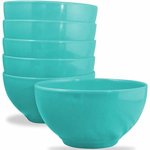 Calypso Basics by Reston Lloyd Melamine Bowl, Set of 6, Turquoise