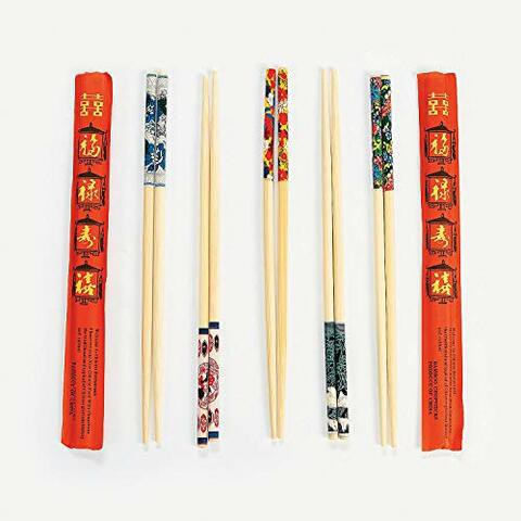 Fun Express - Chopstick W/wrapper (2dz) - Party Supplies - Solid Tableware - Cutlery - 24 Pieces