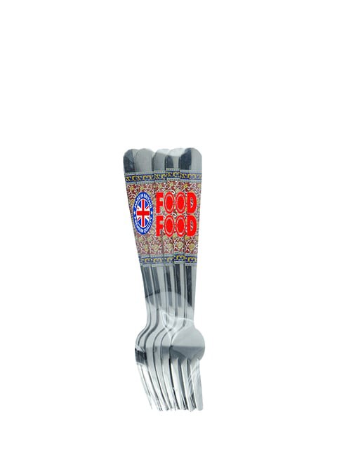 Generic 6-Piece Fork Set Silver/Red 20.5cm