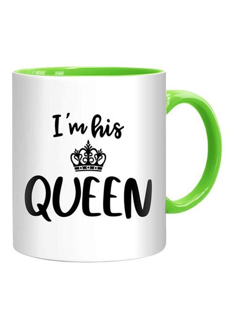 FMstyles I&#39;m His Queen Mug White/Black/Green 10 cm