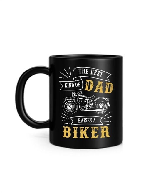 FMstyles The Best Kind of Dad Biker Printed Mug Black 10 cm