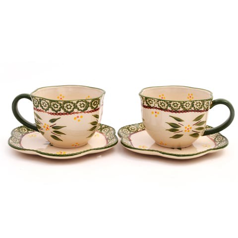 temp-tations Old World Tea Set of 2 - Green