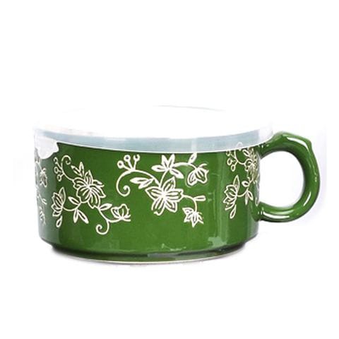 temp-tations Floral Lace Meal Mug with Gift Box - Green