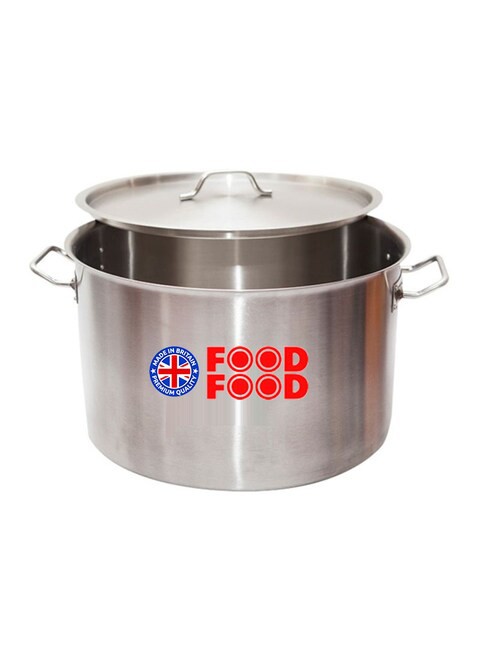 Generic Cooking Pot With Lid Silver 28cm