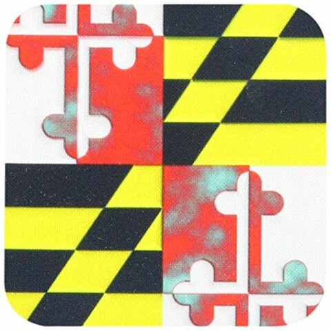 3dRose CST_127635_2 Maryland State Flag Soft Coasters, Set of 8