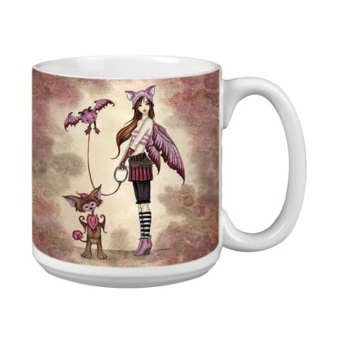 Tree-Free Greetings XM27567 Amy Brown Artful Jumbo Mug, 20-Ounce, Whimsical Phoebee&#39;s Beasties Fairy